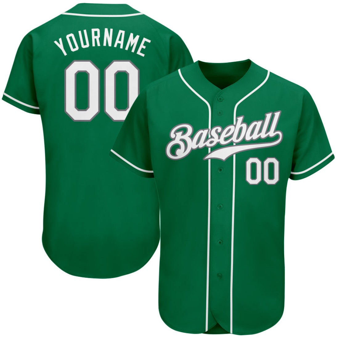 Green Kelly Jersey Patricks Day White-Gray Baseball St. Authentic